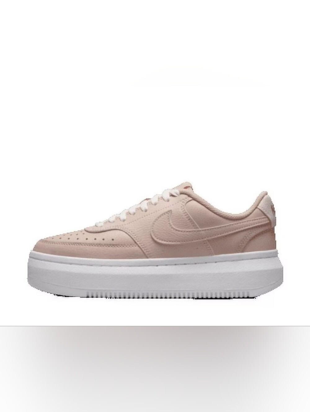 Nike Women's Pink Platform Sneaker Court Vision Alta